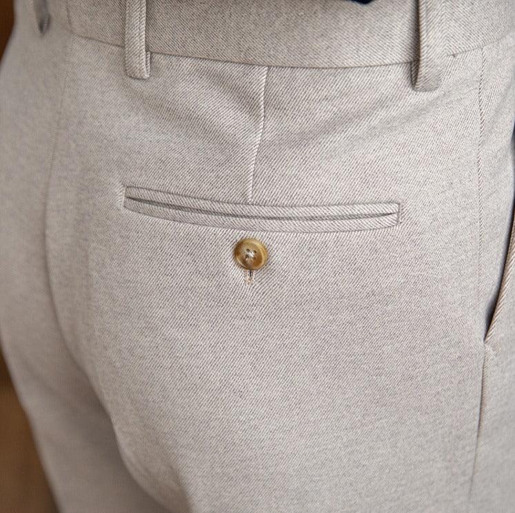 Bristol Yün Keçe Düz Kesim Pantolon - Martin Milano