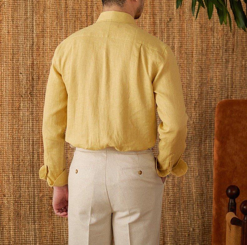 Cannes Keten Uzun Kollu Gömlek - Martin Milano