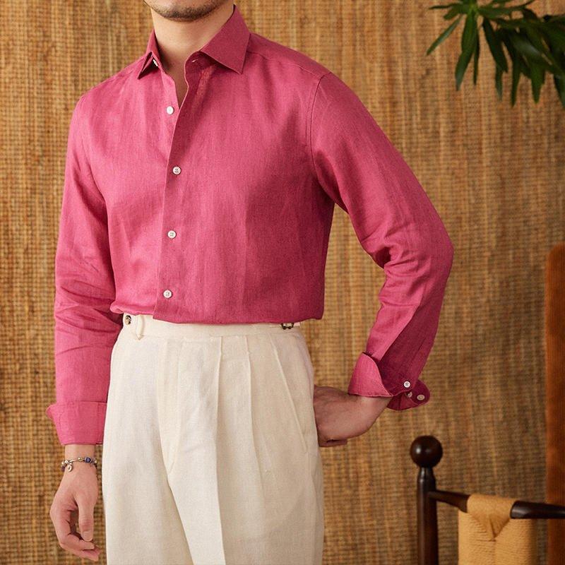 Cannes Keten Uzun Kollu Gömlek - Martin Milano