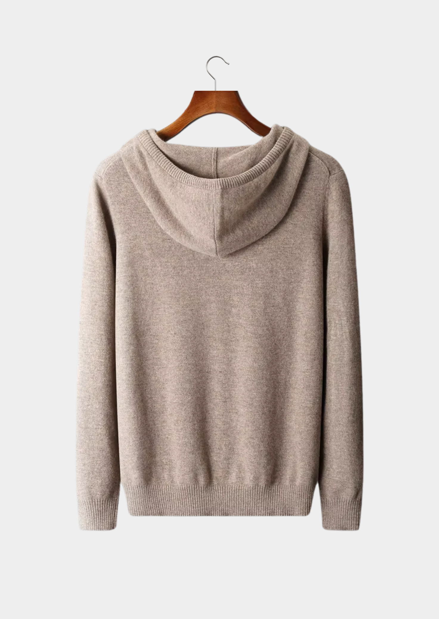 Saf Ekstra İnce Merino Yünü Relax Hoodie