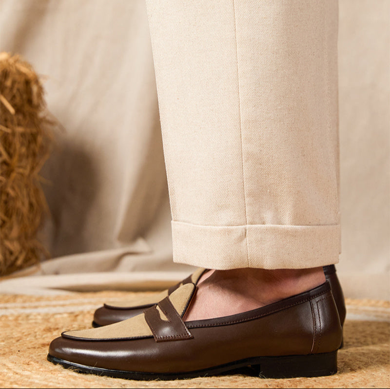 El İşçiliği Deri Belçika Loafer
