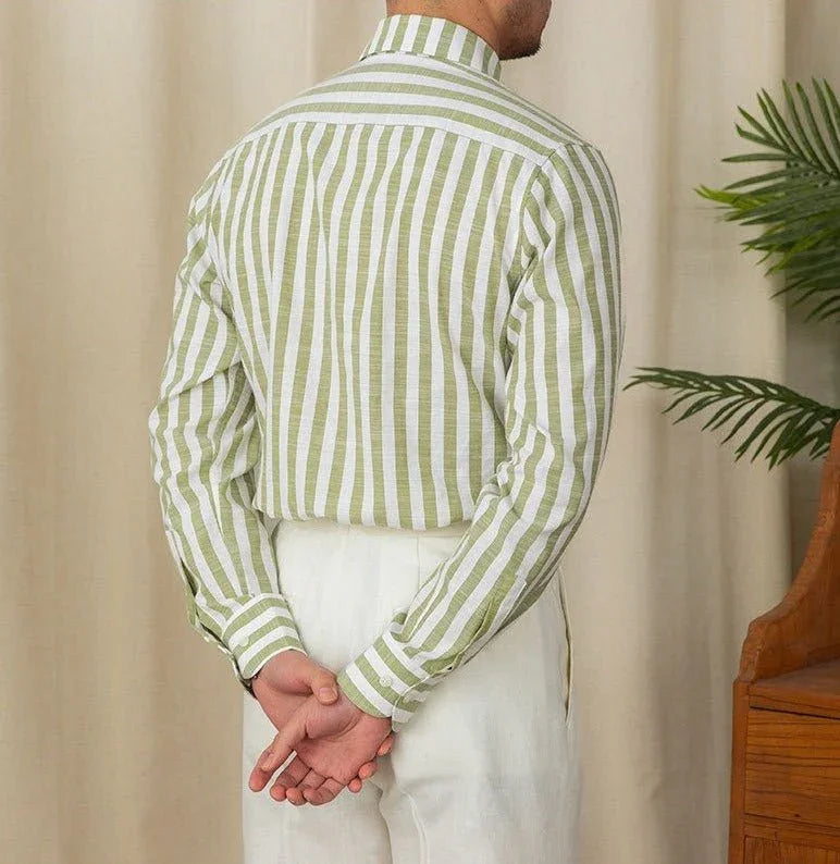 Cote Pamuk Çizgili Uzun Kollu Gömlek - Martin Milano