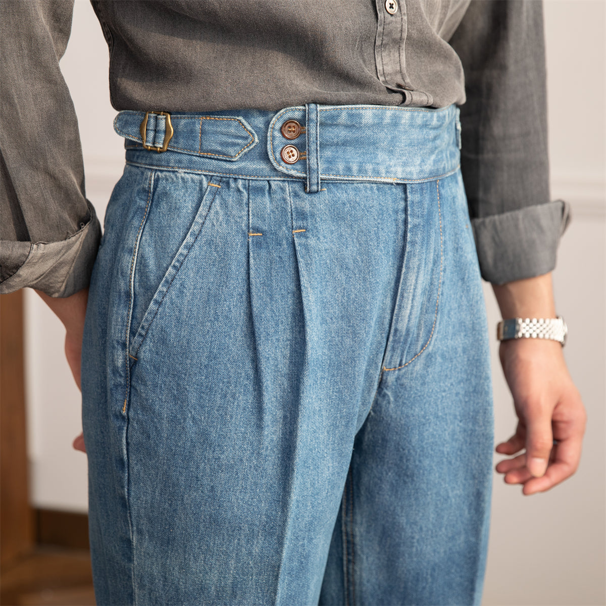 Denim Lorenzo Vintage Düz Kesim Pantolon