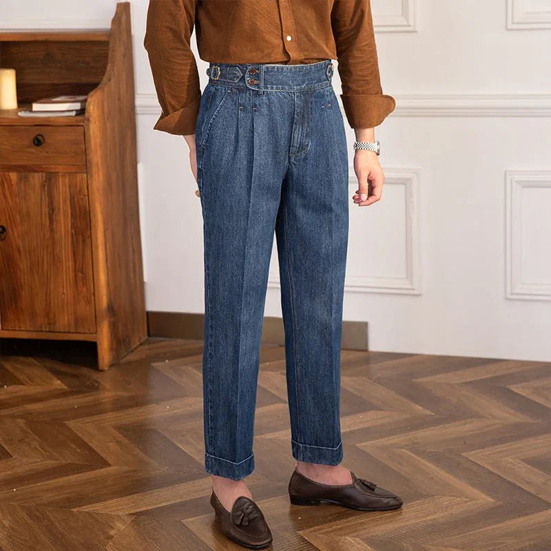 Denim Lorenzo Vintage Düz Kesim Pantolon - Martin Milano