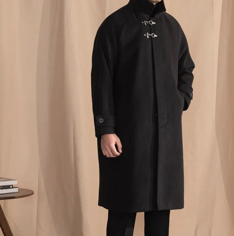 Dokulu Yün Karışımı Kaban - Martin Milano