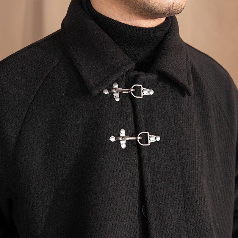 Dokulu Yün Karışımı Kaban - Martin Milano