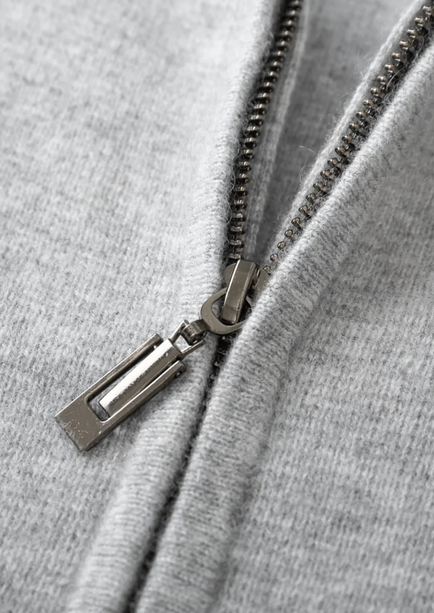 Ekstra İnce Merino Yünü Fermuarlı Kapüşon - Martin Milano