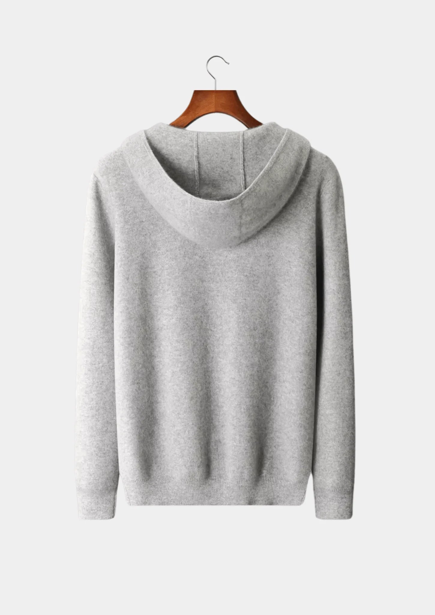 Ekstra İnce Merino Yünü Fermuarlı Kapüşon - Martin Milano