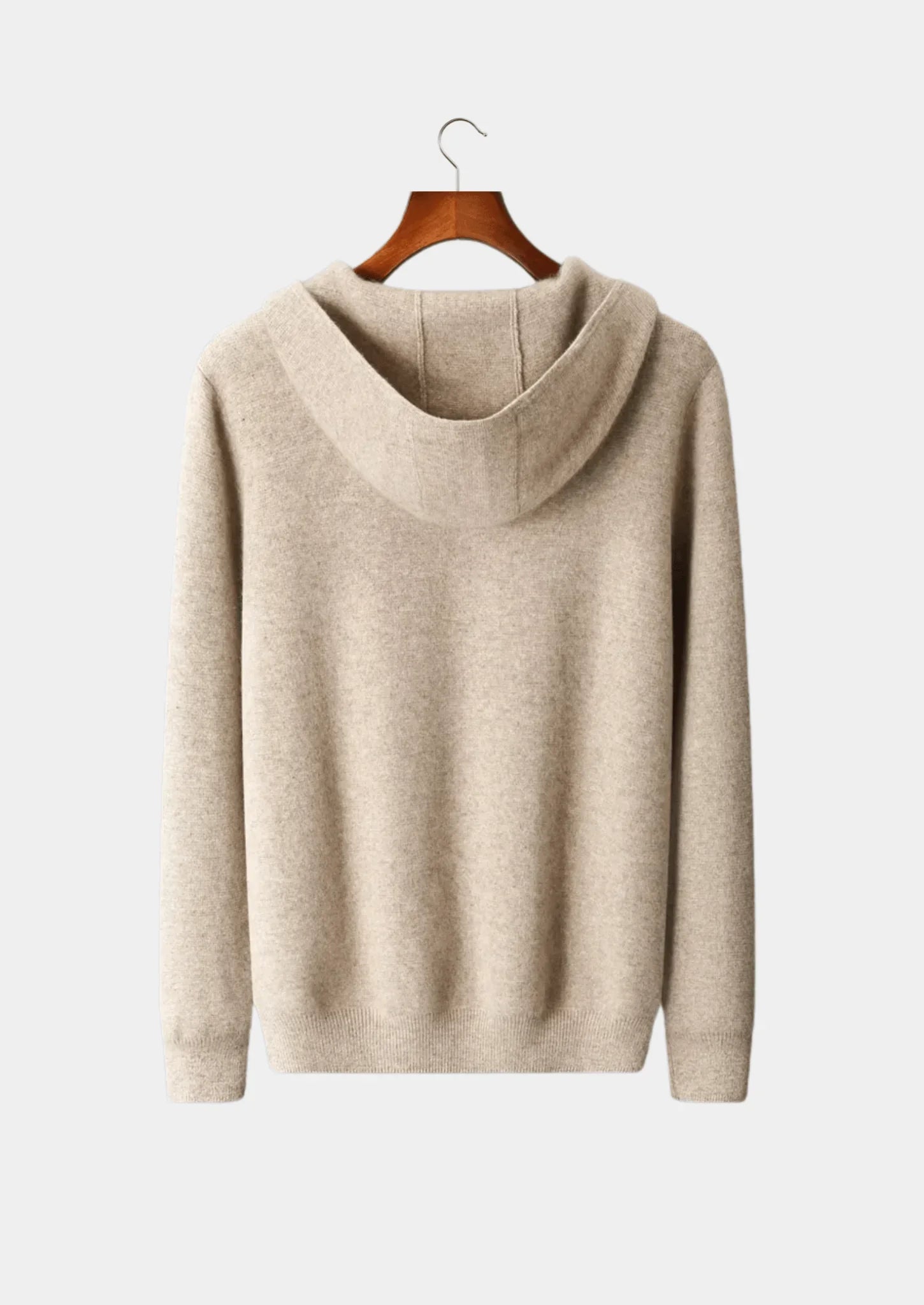 Ekstra İnce Merino Yünü Fermuarlı Kapüşon - Martin Milano