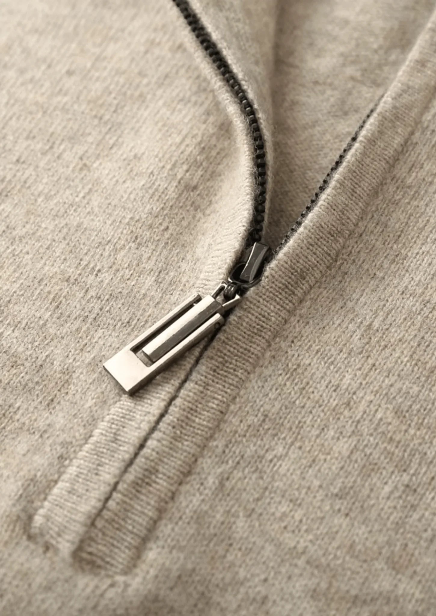 Ekstra İnce Merino Yünü Yarım Fermuarlı Kazak - Martin Milano