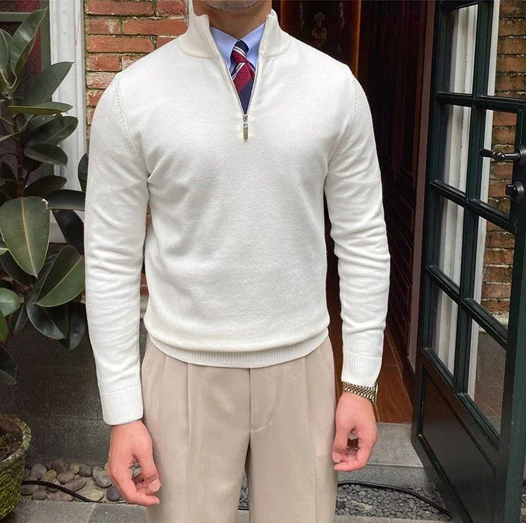 Fermuarlı Örgü Triko Kazak - Martin Milano