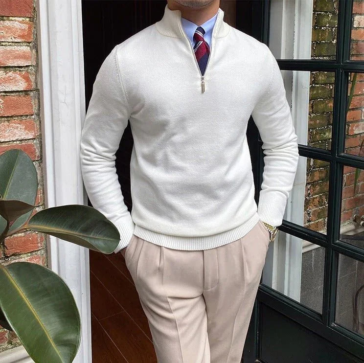 Fermuarlı Örgü Triko Kazak - Martin Milano