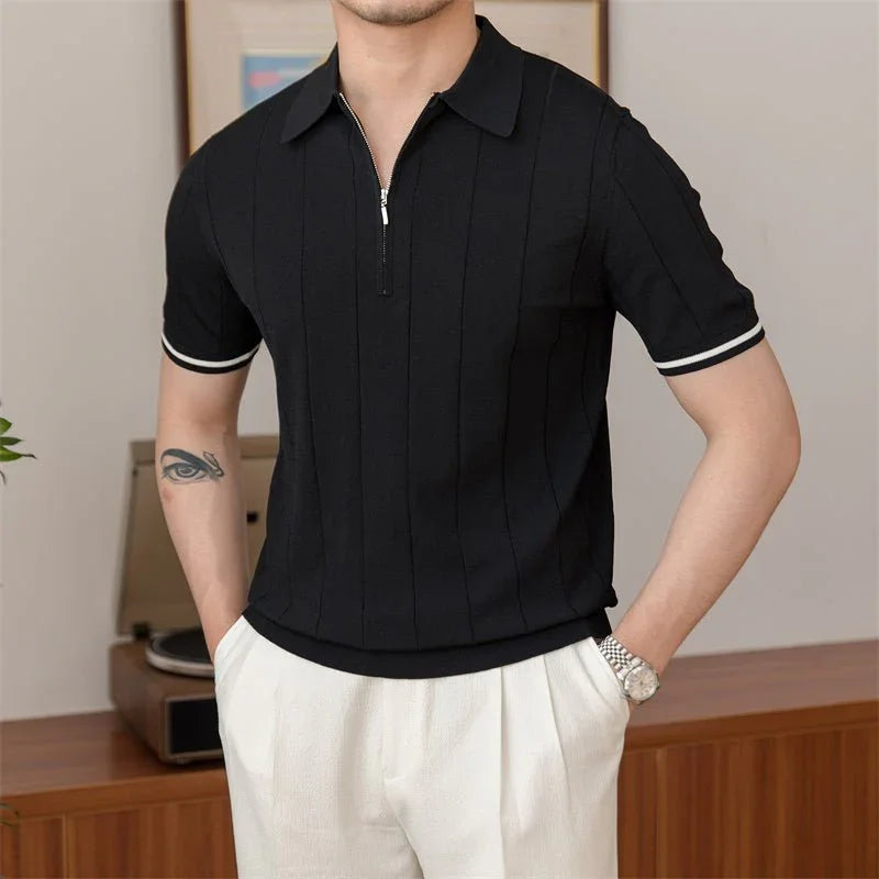 Fermuarlı Triko Polo - Martin Milano