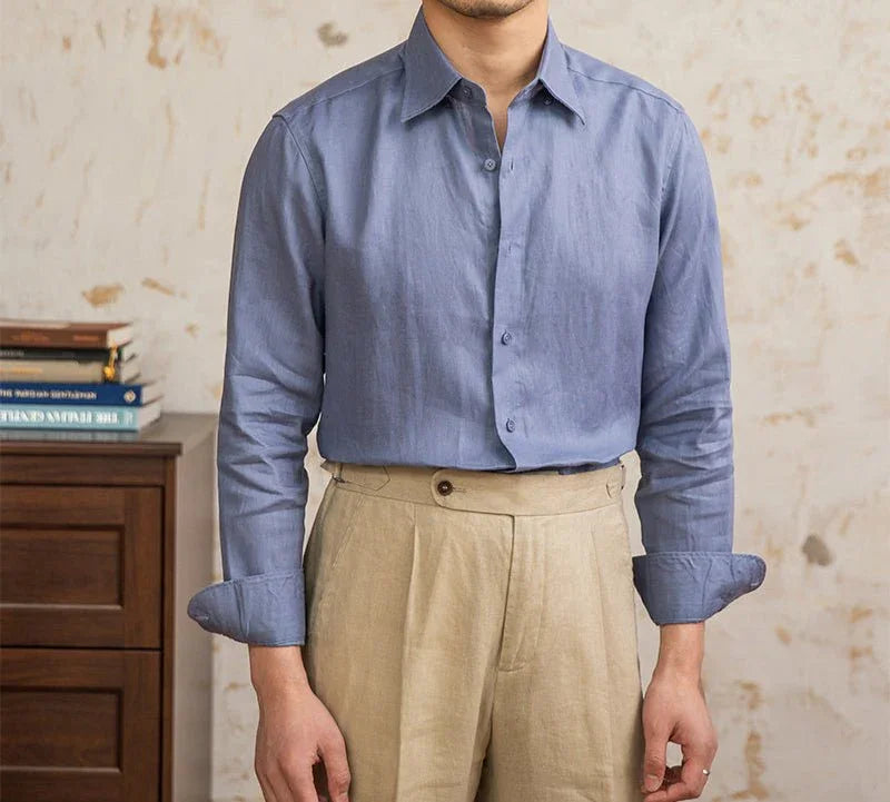 Geneva Kumaş Uzun Kollu Gömlek - Martin Milano