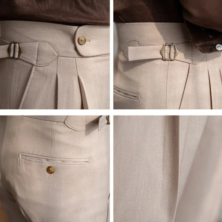 Genoa Düz Kesim Katlı Pantolon - Martin Milano