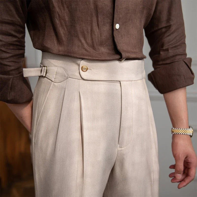 Genoa Düz Kesim Katlı Pantolon - Martin Milano