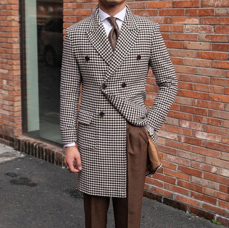 Holmes Vintage Ekose Çift Yırtmaçlı Palto - Martin Milano