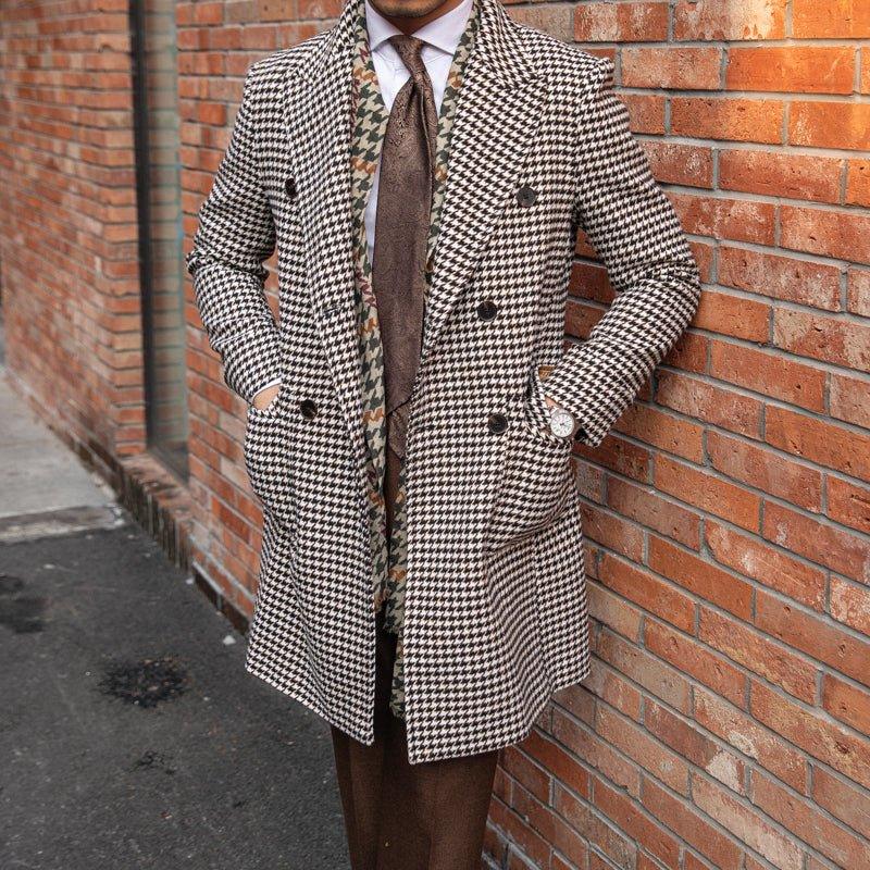 Holmes Vintage Ekose Çift Yırtmaçlı Palto - Martin Milano