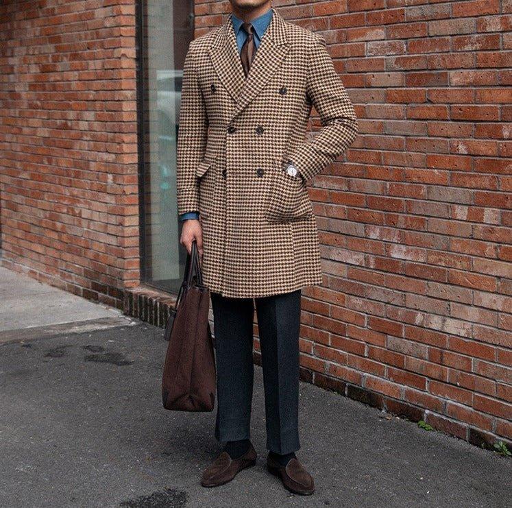 Holmes Vintage Ekose Çift Yırtmaçlı Palto - Martin Milano