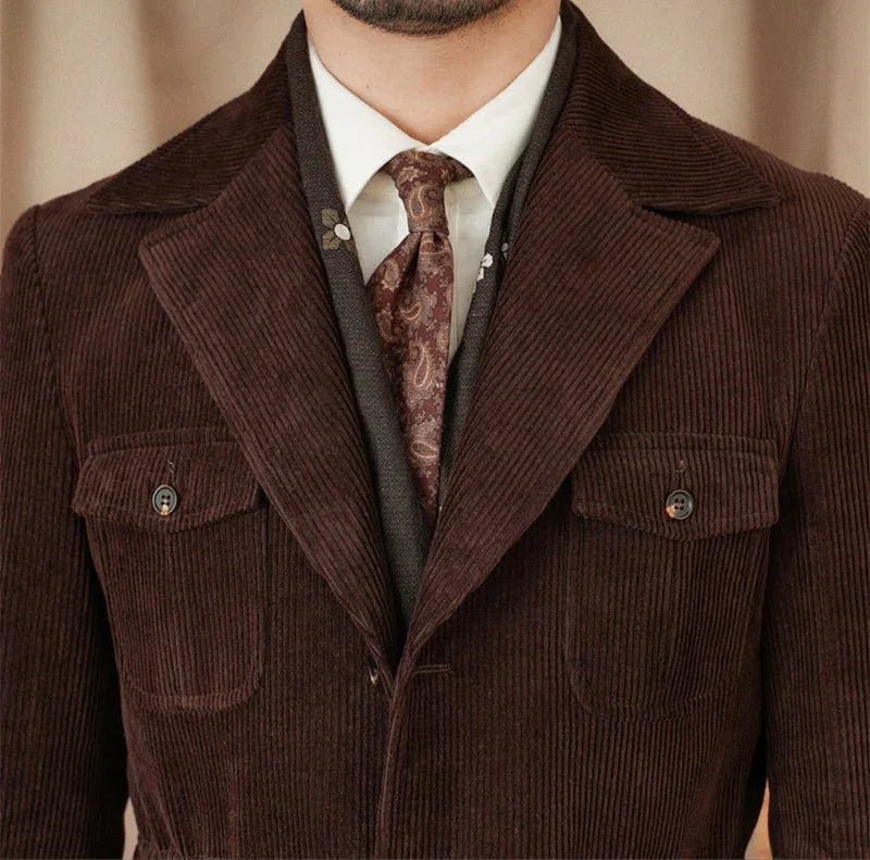 Lincoln Kadife Pamuk Takım Yaka Ceket - Martin Milano