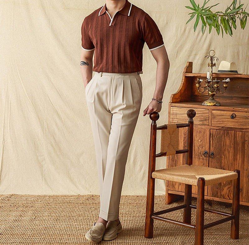 Massimo Dikişli Kısa Kollu Polo Tişört - Martin Milano