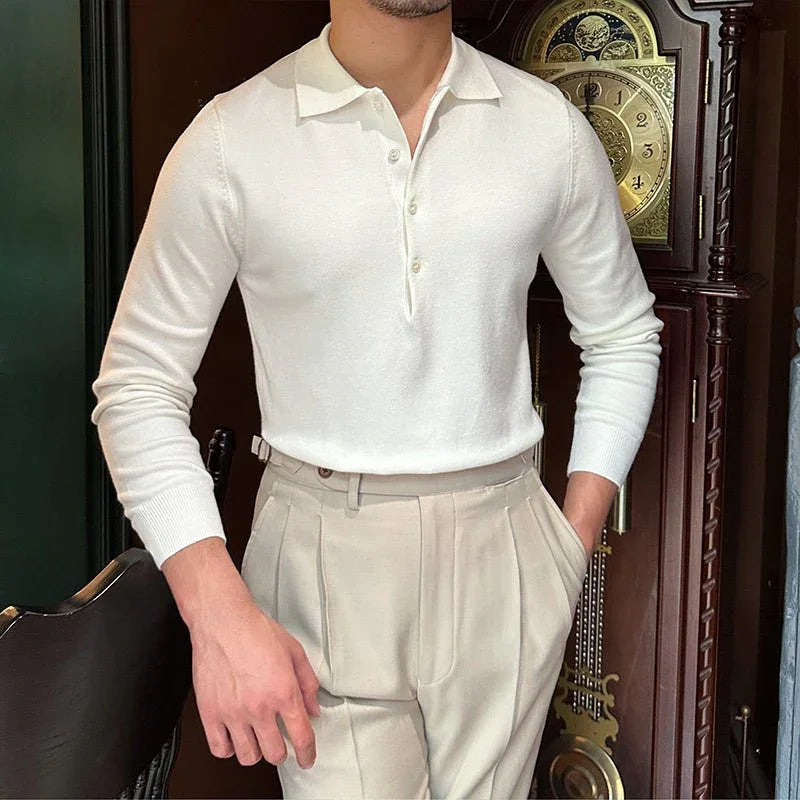 Maurizio Uzun Kollu Örgü Yakalı Polo - Martin Milano