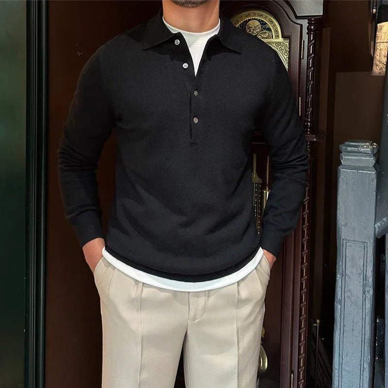 Maurizio Uzun Kollu Örgü Yakalı Polo - Martin Milano