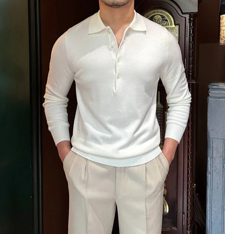 Maurizio Uzun Kollu Örgü Yakalı Polo - Martin Milano