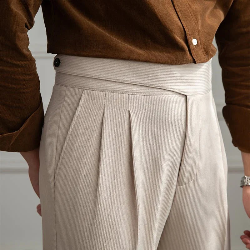 Moneglia Çizgili Düz Kesim Pantolon - Martin Milano