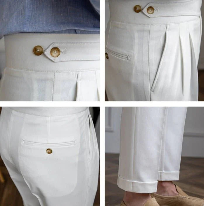 Moneglia Düz Kesim Pilili Pantolon - Martin Milano