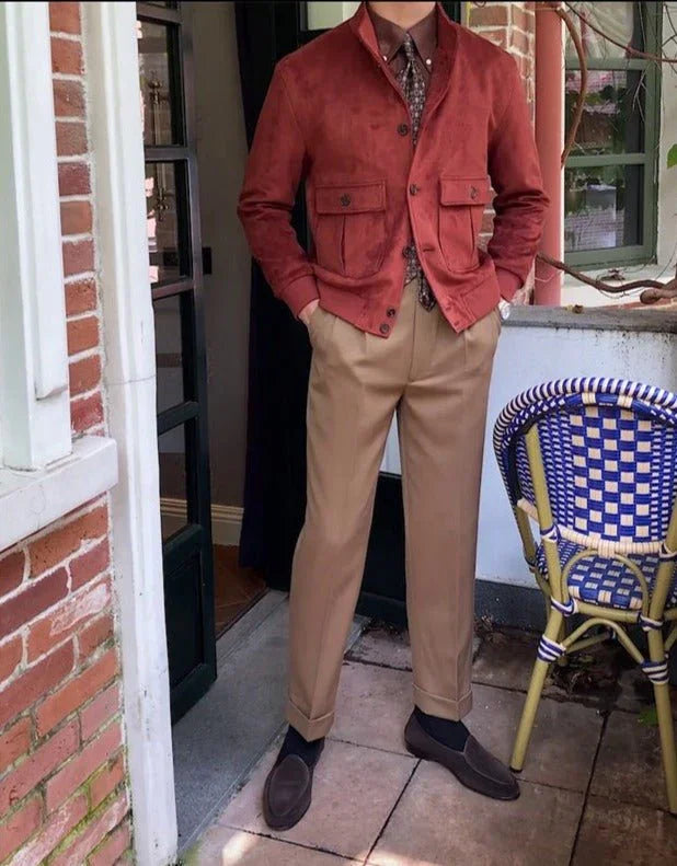 Napoli Süet Düğmeli Ceket - Martin Milano