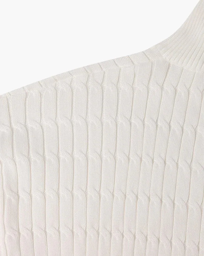 Örgü Desenli Yarım Fermuarlı Kazak - Martin Milano