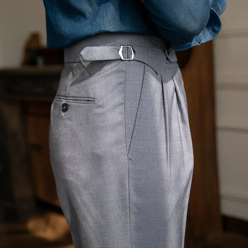 Oxford Ekose Düz Kesim Pantolon - Martin Milano