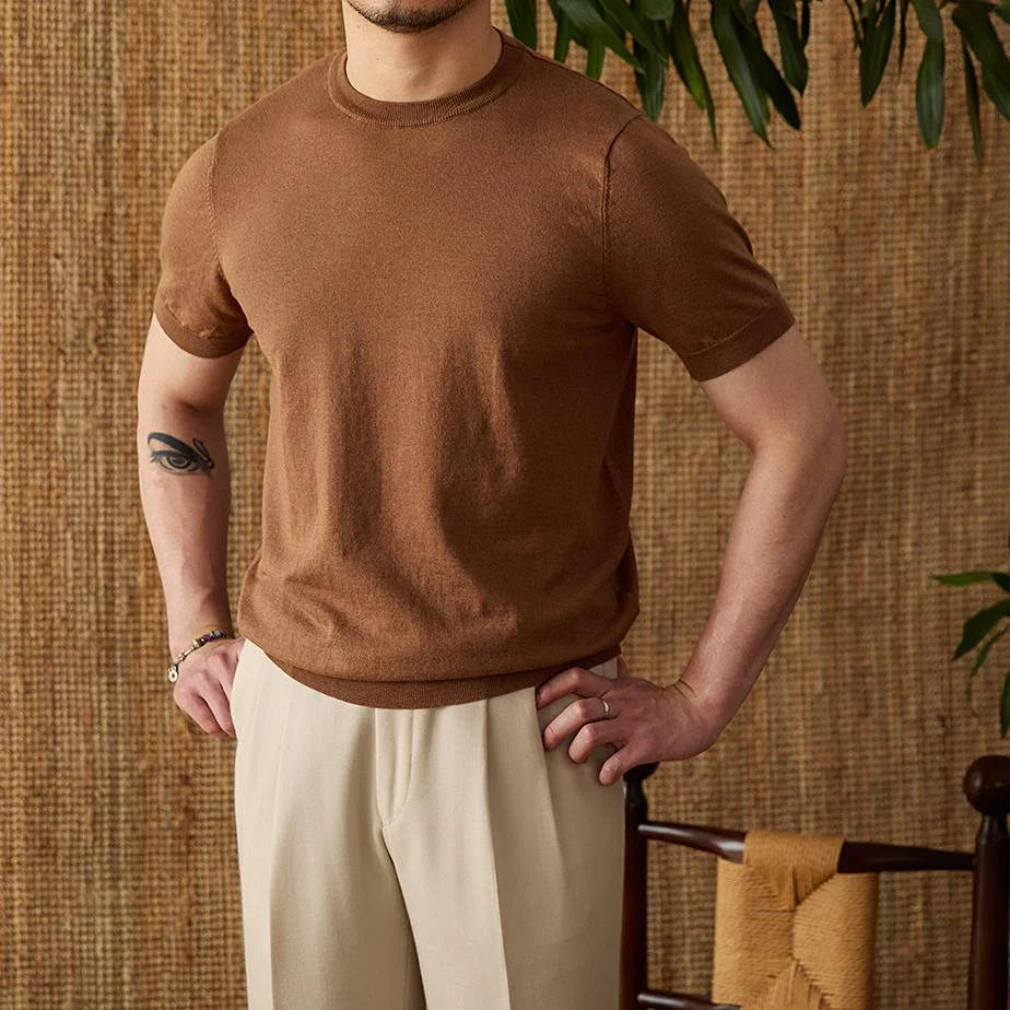 Pamuk Örme Triko Tişört - Martin Milano