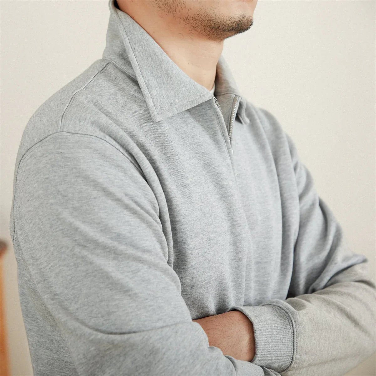 Pamuk Yarım Fermuarlı Yaka Kazak - Martin Milano