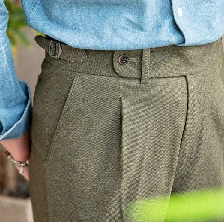 Pamuklu Twill Riviera Düz Kesim Pantolon - Martin Milano