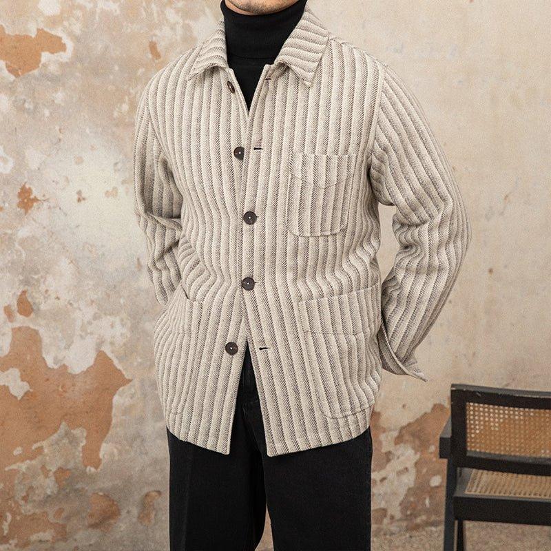 Parma Herringbone Çizgili Yün Ceket - Martin Milano