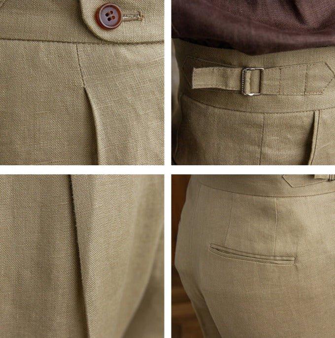 Porto Cervo Keten Pileli Pantolon - Martin Milano