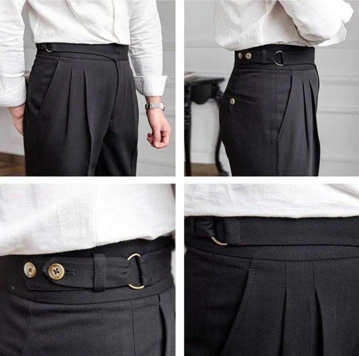 Portovenre Gurkha Düğmeli Pileli Pantolon - Martin Milano