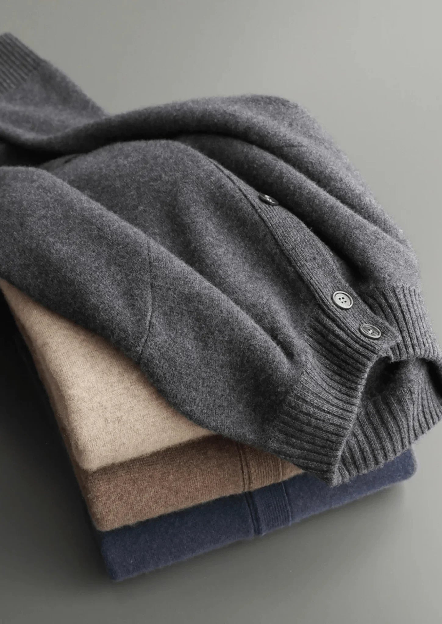 Premium Kaşmir Düğmeli Hırka - Martin Milano