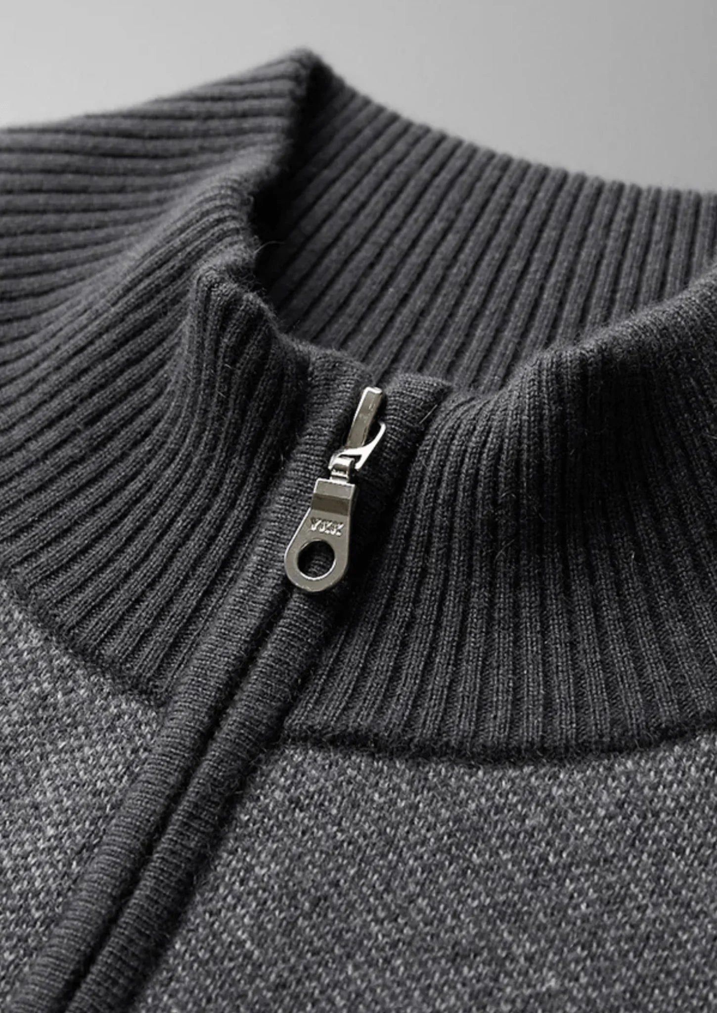 Premium Kaşmir Jakarlı Fermuarlı Hırka - Martin Milano