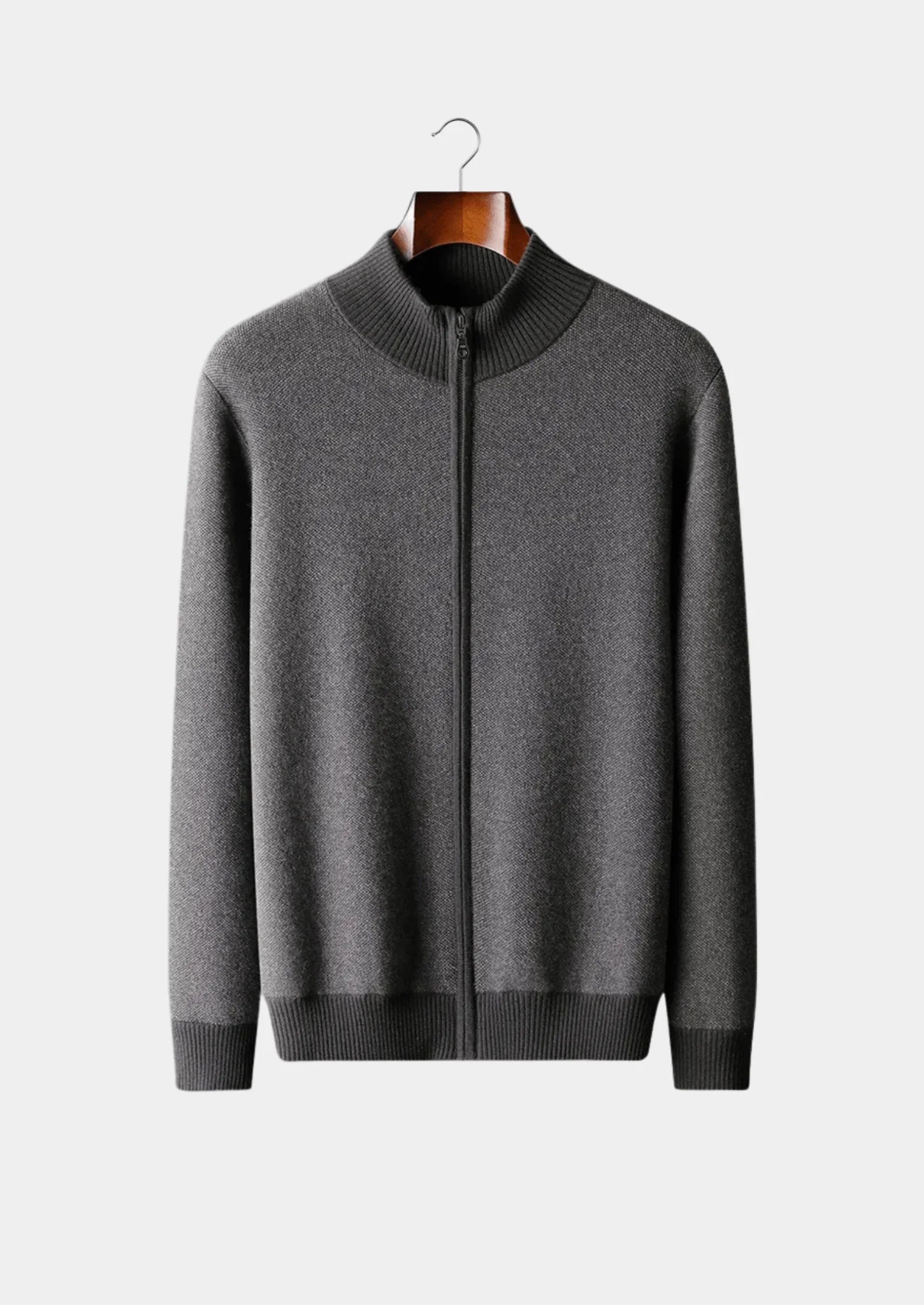 Premium Kaşmir Jakarlı Fermuarlı Hırka - Martin Milano