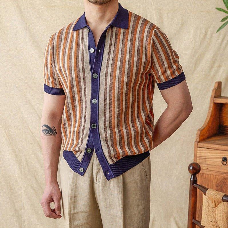 Ripley Pamuk Jakarlı Düğmeli Kısa Kollu Gömlek - Martin Milano