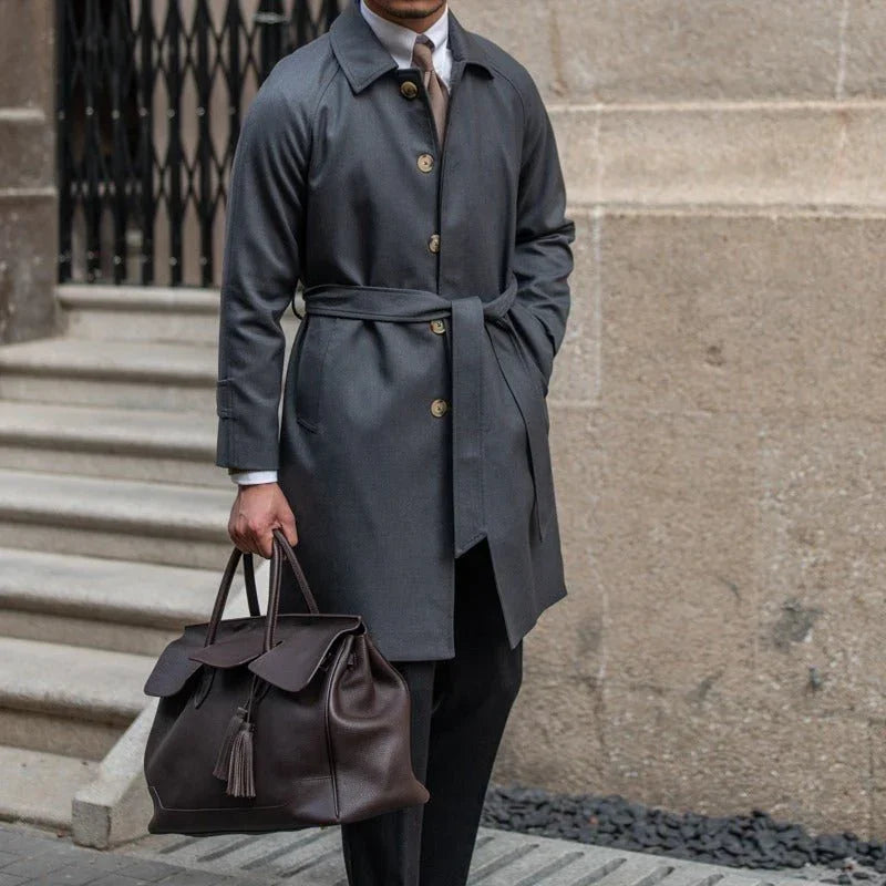 Roma Kemerli Yün Karışımı Trençkot - Martin Milano