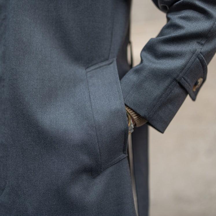 Roma Kemerli Yün Karışımı Trençkot - Martin Milano