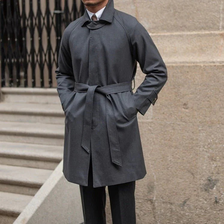 Roma Kemerli Yün Karışımı Trençkot - Martin Milano