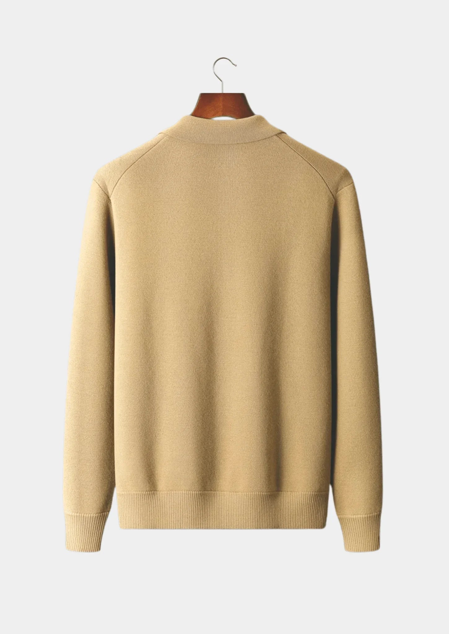 Saf Ekstra İnce Merino Yünü Düğmeli Hırka - Martin Milano