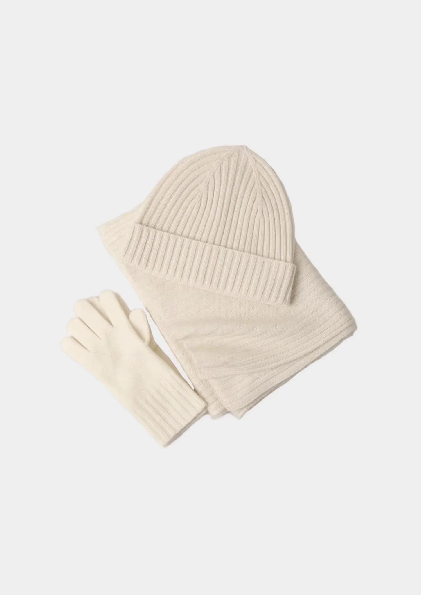 Saf Ekstra İnce Merino Yünü Kışlık Aksesuar - Bej - Martin Milano