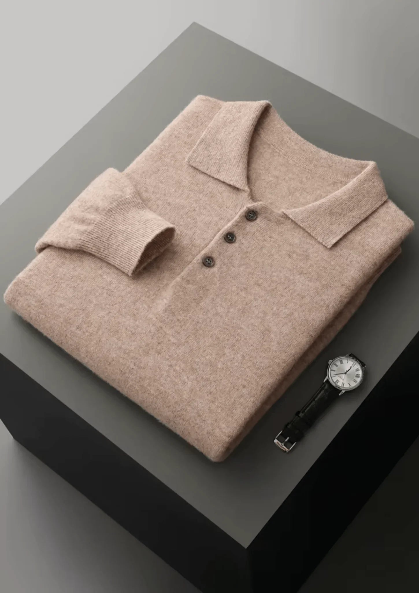 Saf Ekstra İnce Merino Yünü Klasik Kazak Polo - Martin Milano