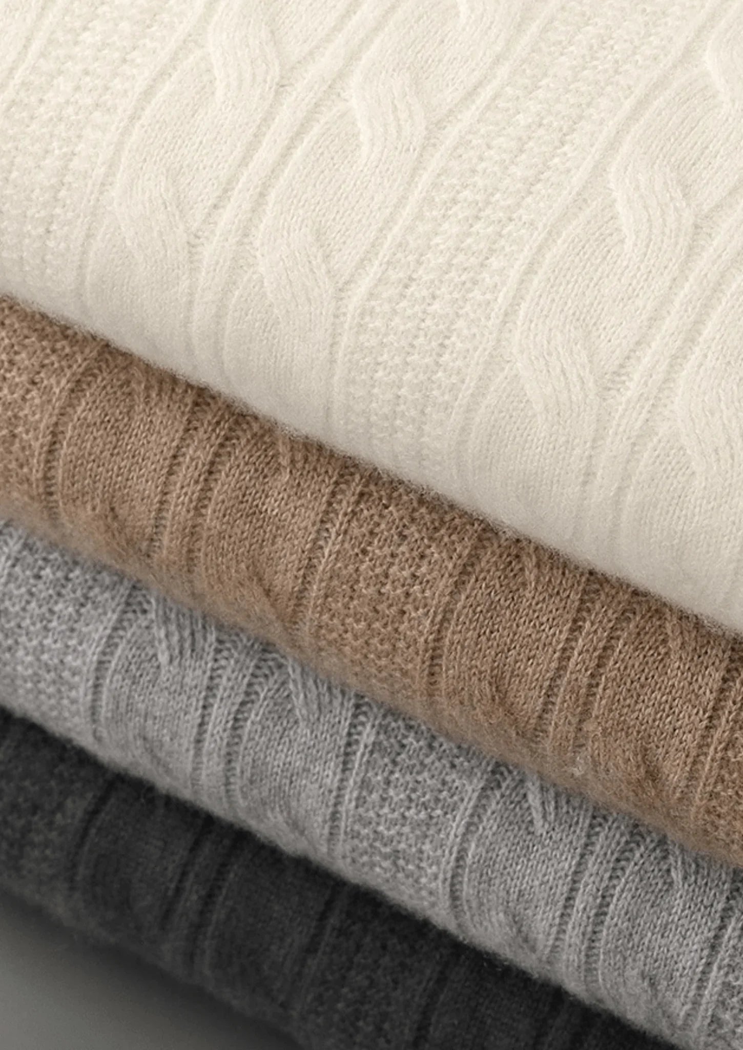 Saf Ekstra İnce Merino Yünü Örgü Uzun Kollu Kazak - Martin Milano